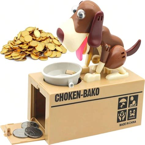 cute electric hungry eating dog money boxes|Hungry Dog Piggy Bank, Cute Dogs Steals Coins Like Magic .